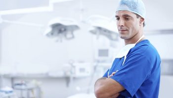 doctor dressed in scrubs